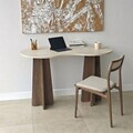 Birou, Hanah Home, Infini, 120x75x60 cm, PAL MELAMINAT, Travertin / Nuc