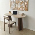 Birou, Hanah Home, Infini, 120x75x60 cm, PAL MELAMINAT, Travertin / Nuc