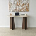 Birou, Hanah Home, Infini, 120x75x60 cm, PAL MELAMINAT, Travertin / Nuc