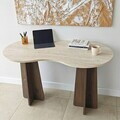 Birou, Hanah Home, Infini, 120x75x60 cm, PAL MELAMINAT, Travertin / Nuc