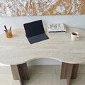 Birou, Hanah Home, Infini, 120x75x60 cm, PAL MELAMINAT, Travertin / Nuc