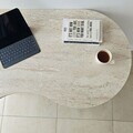 Birou, Hanah Home, Infini, 120x75x60 cm, PAL MELAMINAT, Travertin / Nuc