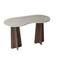 Birou, Hanah Home, Infini, 120x75x60 cm, PAL MELAMINAT, Travertin / Nuc