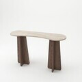 Consola, Hanah Home, Zen, 120x75x35 cm, PAL, Travertin / Nuc