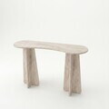 Consola, Hanah Home, Zen, 120x75x35 cm, PAL, Travertin