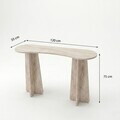Consola, Hanah Home, Zen, 120x75x35 cm, PAL, Travertin