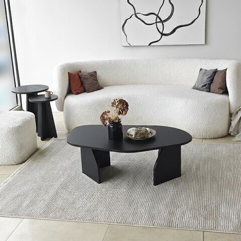 Masuta de cafea, Hanah Home, Nova, 100x35x60 cm, PAL, Negru