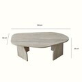 Masuta de cafea, Hanah Home, Nova, 100x35x60 cm, PAL, Travertin / Fumure