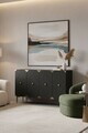 Consola, Hanah Home, Alfa 120, 120x75x32 cm, PAL, Antracit / Aur