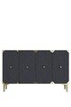 Consola, Hanah Home, Alfa 120, 120x75x32 cm, PAL, Antracit / Aur