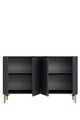 Consola, Hanah Home, Alfa 120, 120x75x32 cm, PAL, Antracit / Aur