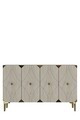 Consola, Hanah Home, Alfa 120, 120x75x32 cm, PAL, White / Travertine / Gold