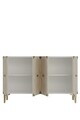 Consola, Hanah Home, Alfa 120, 120x75x32 cm, PAL, White / Travertine / Gold