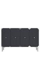 Consola, Hanah Home, Alfa 120, 120x75x32 cm, PAL, Antracit / Argintiu