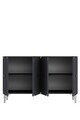Consola, Hanah Home, Alfa 120, 120x75x32 cm, PAL, Antracit / Argintiu