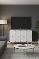 Consola, Hanah Home, Alfa 120, 120x75x32 cm, PAL, Alb / Argintiu