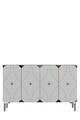 Consola, Hanah Home, Alfa 120, 120x75x32 cm, PAL, Alb / Argintiu