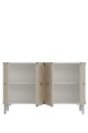Consola, Hanah Home, Alfa 120, 120x75x32 cm, PAL, White / Travertine / Silver