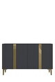 Consola, Hanah Home, Anka 120, 120x75x32 cm, PAL, Antracit / Aur