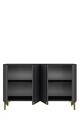 Consola, Hanah Home, Anka 120, 120x75x32 cm, PAL, Antracit / Aur