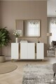 Consola, Hanah Home, Anka 120, 120x75x32 cm, PAL, Alb/Auriu