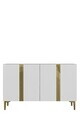 Consola, Hanah Home, Anka 120, 120x75x32 cm, PAL, Alb/Auriu