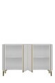 Consola, Hanah Home, Anka 120, 120x75x32 cm, PAL, Alb/Auriu