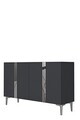 Consola, Hanah Home, Anka 120, 120x75x32 cm, PAL, Antracit / Argintiu