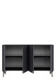 Consola, Hanah Home, Anka 120, 120x75x32 cm, PAL, Antracit / Argintiu