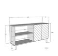 Consola, Hanah Home, Anka 120, 120x75x32 cm, PAL, Antracit / Argintiu