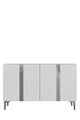 Consola, Hanah Home, Anka 120, 120x75x32 cm, PAL, Alb / Argintiu