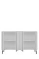 Consola, Hanah Home, Anka 120, 120x75x32 cm, PAL, Alb / Argintiu