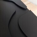 Tablou decorativ, Aterna Black, MDF, Dimensiune: 24 x 68 cm, Negru
