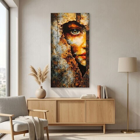 Tablou decorativ, Rusta, MDF, Dimensiuni: 33 x 68 cm, Multicolor