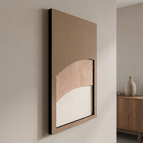 Tablou decorativ, Nexa, MDF, Dimensiuni: 33 x 68 cm, Multicolor