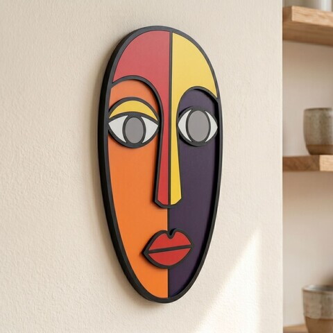 Tablou decorativ, Lena, MDF, Dimensiuni: 40 x 68 cm, Multicolor