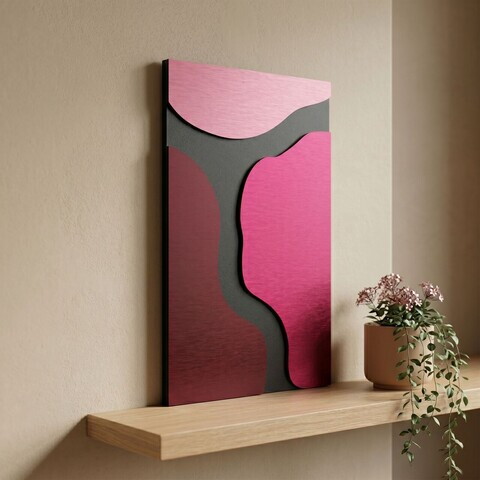 Tablou decorativ, Rhodes, MDF, Dimensiuni: 40 x 68 cm, Multicolor