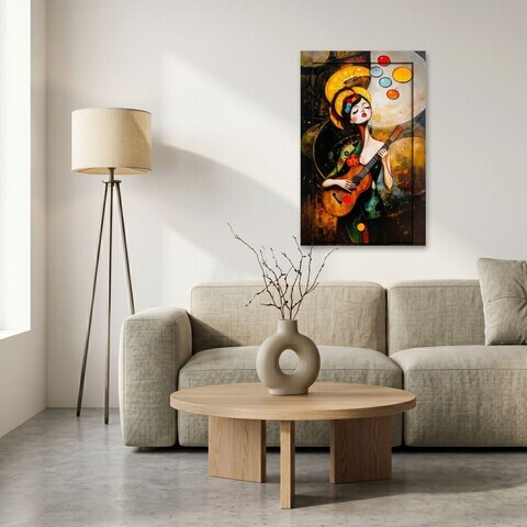 Tablou decorativ, Melos, MDF, Dimensiuni: 40 x 68 cm, Multicolor