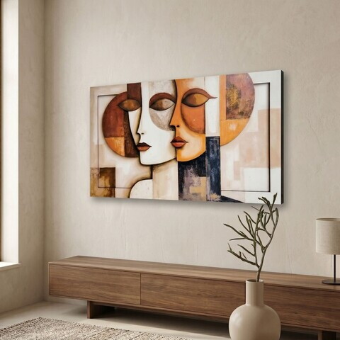 Tablou decorativ, Duo, MDF, Dimensiuni: 40 x 68 cm, Multicolor