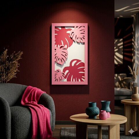 Tablou decorativ, Zohar, MDF, Dimensiuni: 40 x 68 cm, Multicolor