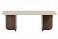 Masuta de cafea, Hanah Home, Akira, 120x41x60 cm, PAL, Travertin / Nuc Venezia