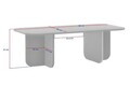 Masuta de cafea, Hanah Home, Akira, 120x41x60 cm, PAL, Travertin / Nuc Venezia