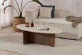 Masuta de cafea, Hanah Home, Orba, 120x40x65 cm, PAL, Travertin / Nuc Venezia