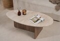 Masuta de cafea, Hanah Home, Orba, 120x40x65 cm, PAL, Travertin / Nuc Venezia