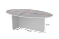 Masuta de cafea, Hanah Home, Orba, 120x40x65 cm, PAL, Travertin / Nuc Venezia