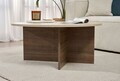 Masuta de cafea, Hanah Home, Soleil, 90x40x90 cm, PAL, Travertin / Nuc Venezia