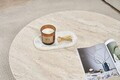 Masuta de cafea, Hanah Home, Soleil, 90x40x90 cm, PAL, Travertin / Nuc Venezia