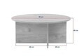 Masuta de cafea, Hanah Home, Soleil, 90x40x90 cm, PAL, Travertin / Nuc Venezia