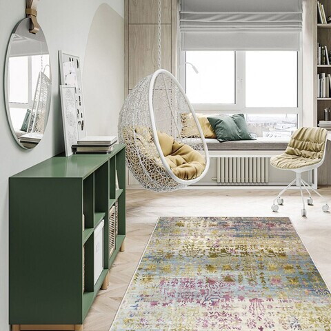 Covor, Els1895, 120x180 cm, Catifea, Multicolor