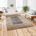 Covor, Woopamuk019, 80x300 cm, Bumbac/Poliester, Gri